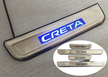 良い価格 耐久性のあるLEDブルーライト サイドドアスリーププレート Hyundai IX25 CRETA 2014 2015 オンライン