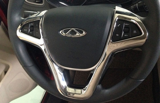 良い価格 自動車内装装飾部品,CHERY Tiggo5 2014用のクロムステアリングホイールの装飾 オンライン