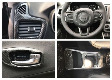 良い価格 Jeep Compass 2017 カーボンファイバースタイルのエアアウトレット 鋳造 ステアリングホイール ガーニッシュなど オンライン