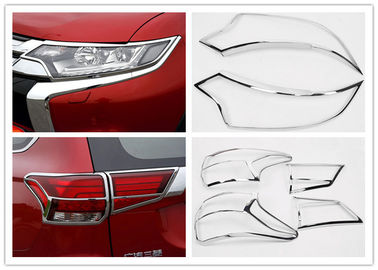 良い価格 MITSUBISHI カーヘッドライトカバー,ニューアウトランダー 2016 クロームヘッドランプ ベゼルとテールランプ 鋳造 オンライン