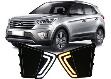 良い価格 ハインダイ 2014 2015 IX25 クレータ LED 黄色のターン信号付きの昼間走行灯 オンライン